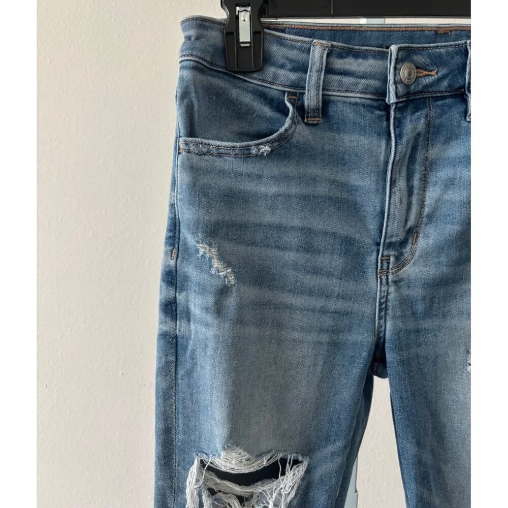 AE Jeggings 8 Next Level Stretch Distressed High Rise Festival Grunge Streetwear - Picture 12 of 16